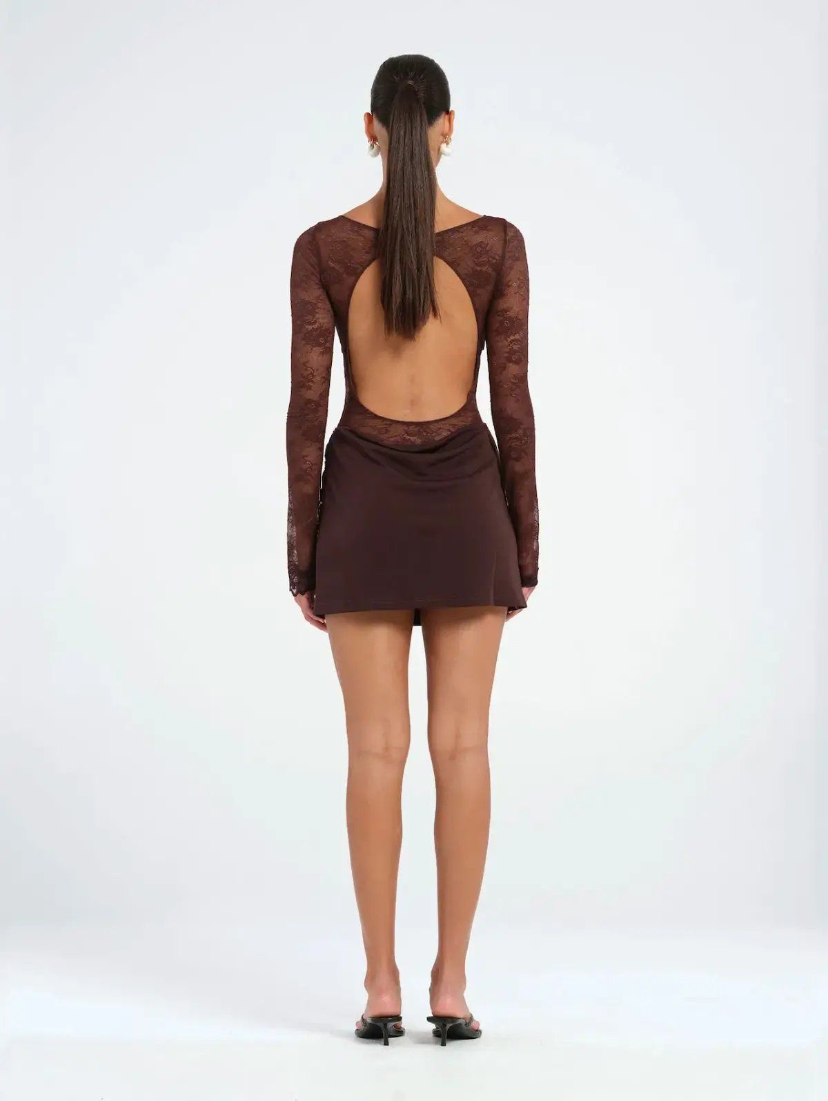 Benni Oskar Mini Dress Chocolate Size AU 8 photo 3