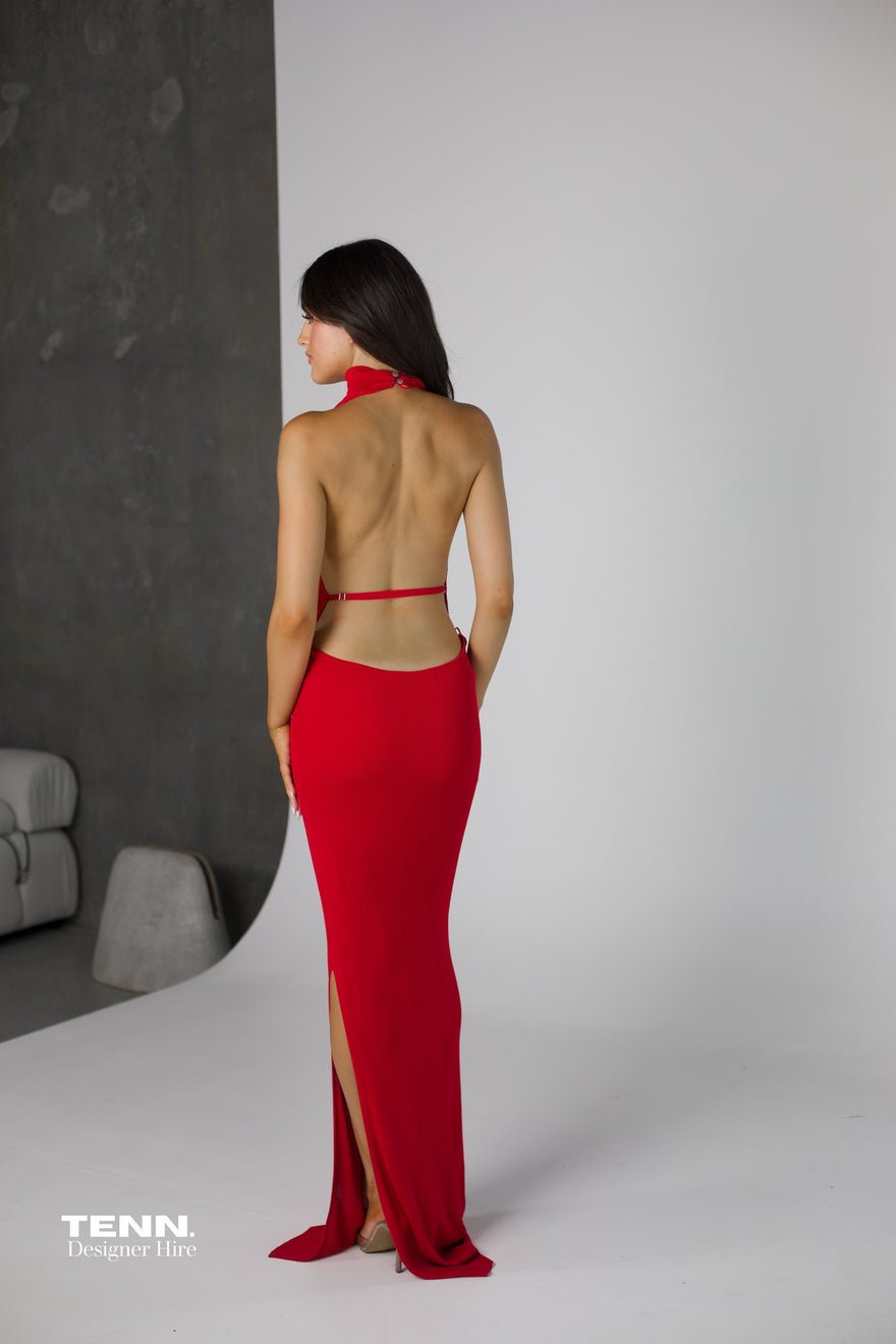 Aya Muse Edo Dress - Red photo 2