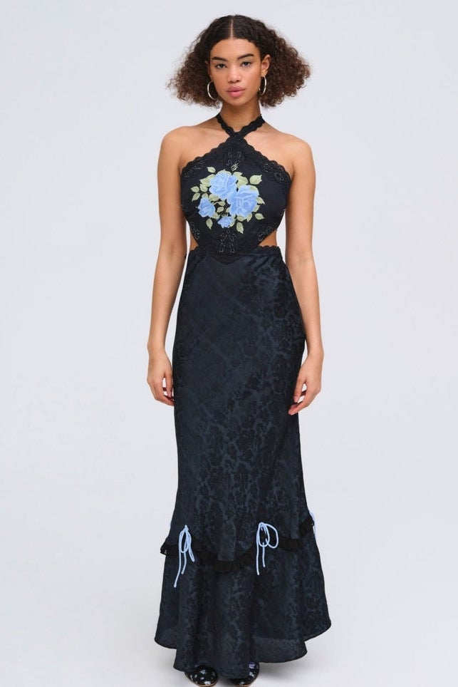 FOR LOVE & LEMONS MATHILDE MAXI DRESS - BLACK photo 2
