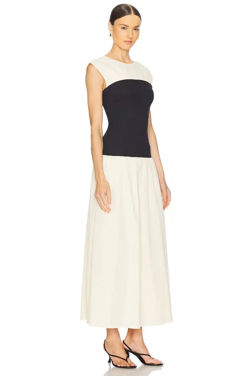 ANNA QUAN Stefania Dress in SWAN Black White Size 6 AU photo 6