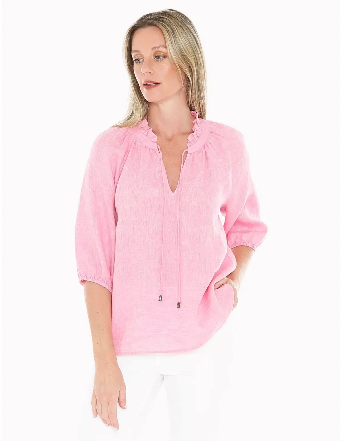 Jump Ruffle Neck Top Flamingo Size AU 16 photo 3