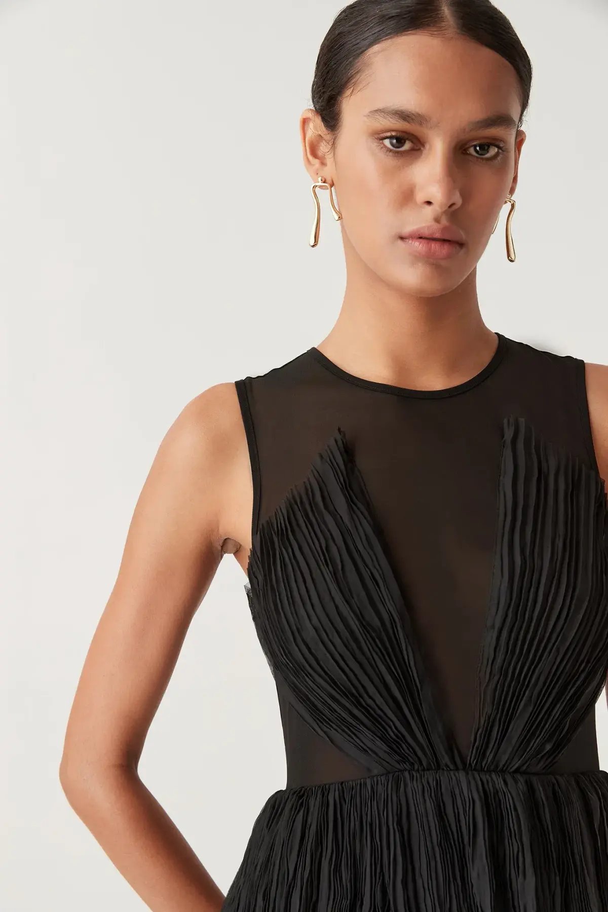 Aje Escapist Black Tiered Maxi Dress Size 10 photo 2