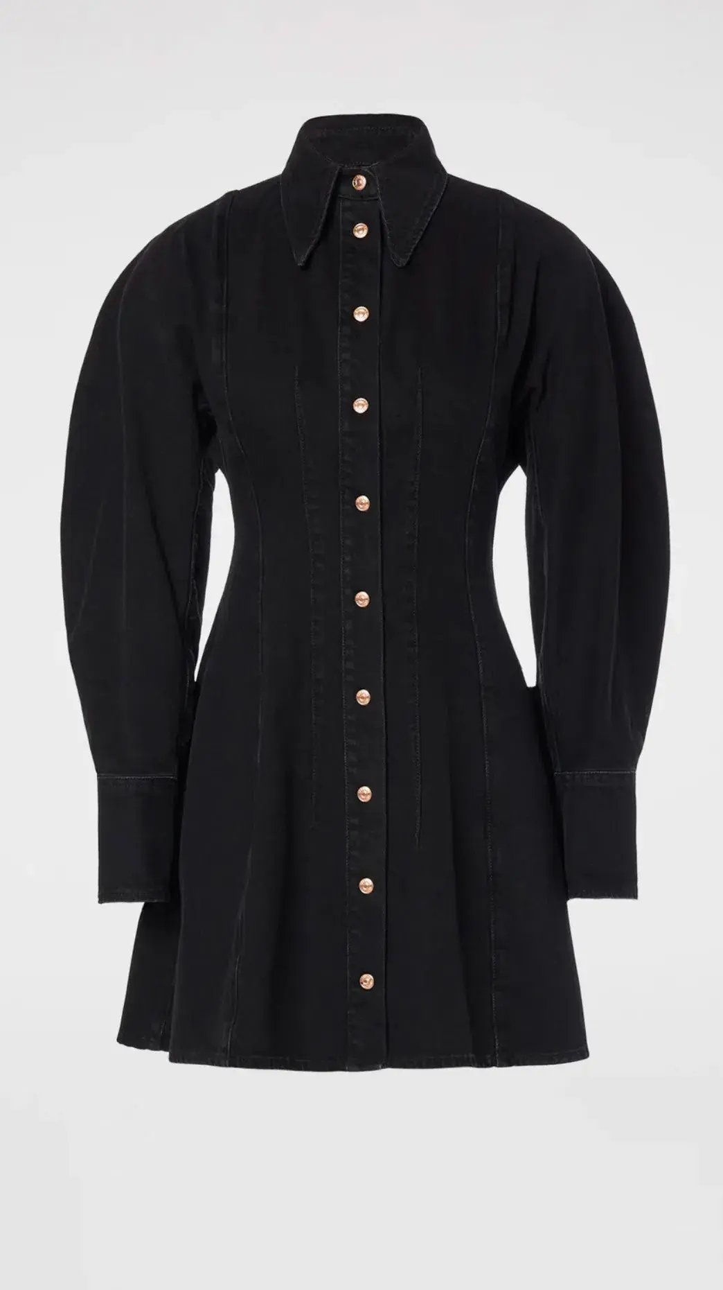 Scanlan Theodore Denim Cocoon Sleeve Mini Dress Black Size 6 photo 5
