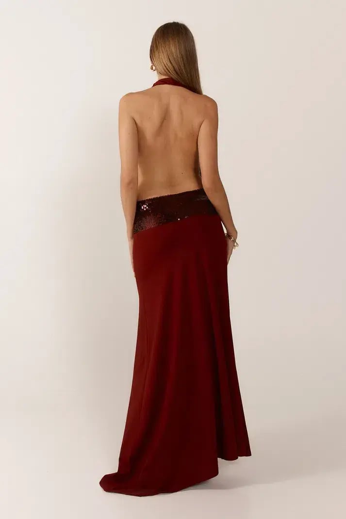 Ance Gria Wine Adele Gown Size AU 8 photo 3