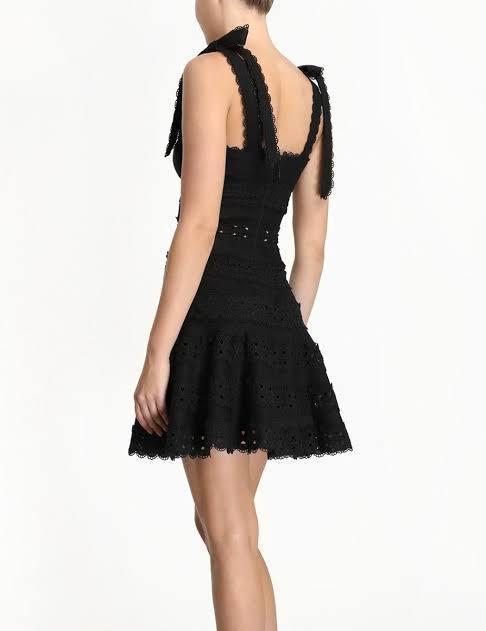 Zimmermann Kirra Tie Shoulder Mini Dress Black Size 6 photo 3