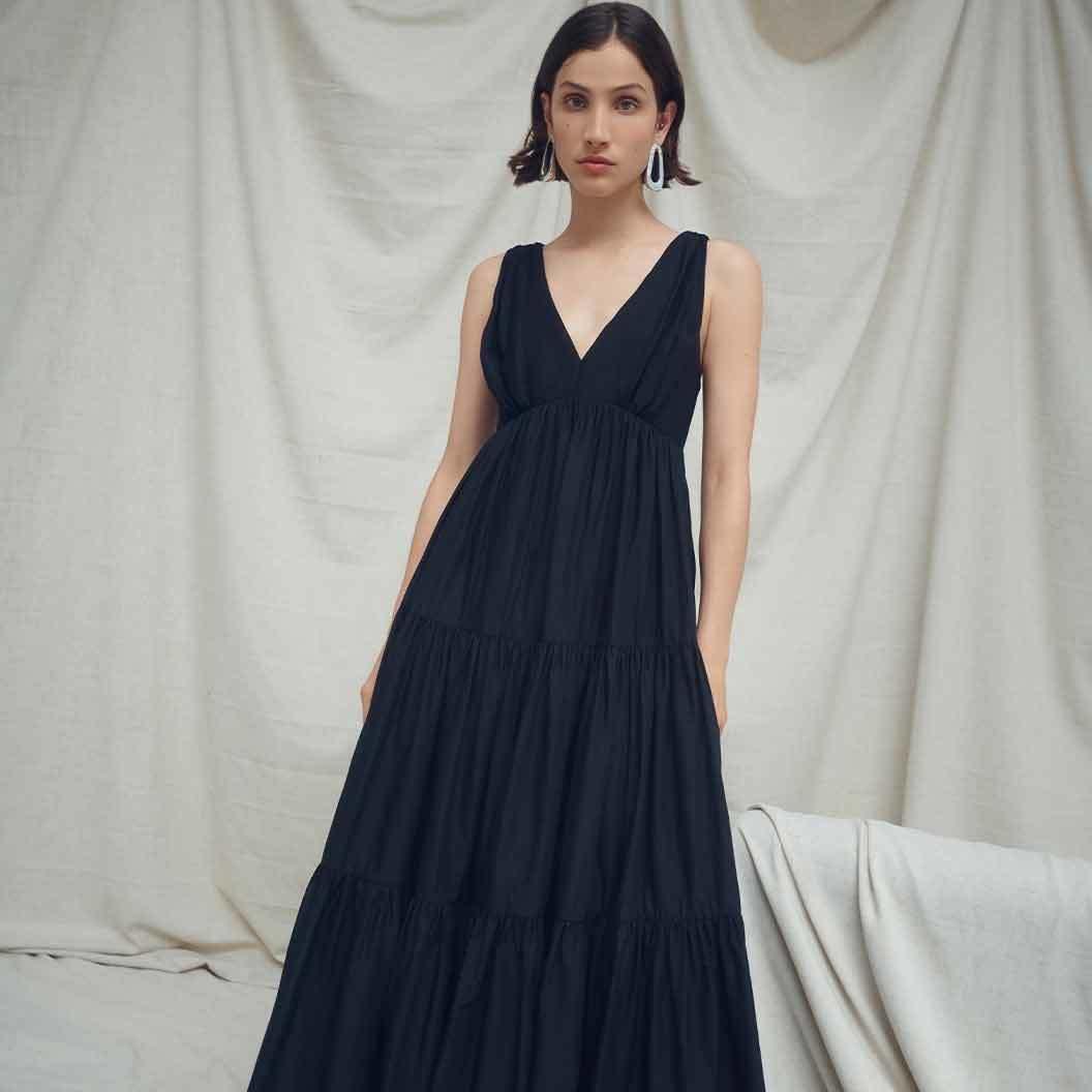 Aje Unending Maxi Dress Black Size 8 photo 3