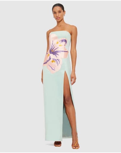 Leo Lin Clemence Embroidered Maxi Dress photo 3