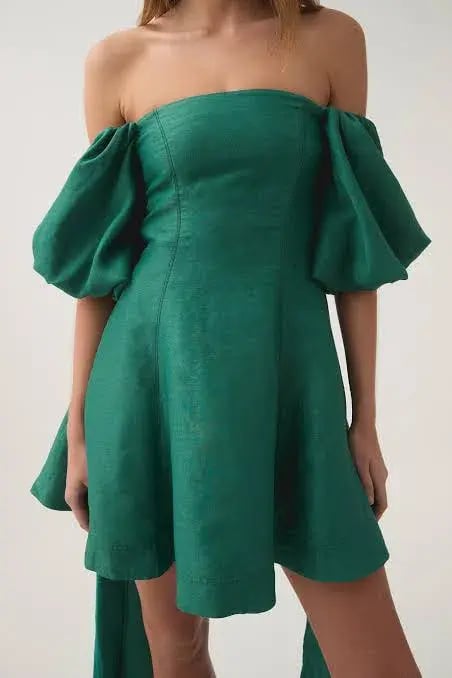 AJE Incarnation Mini Dress Green Size 10 photo 4
