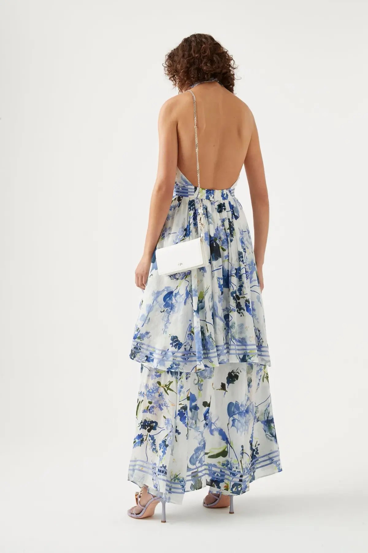 BARIANO Navy full length formal dress photo 30