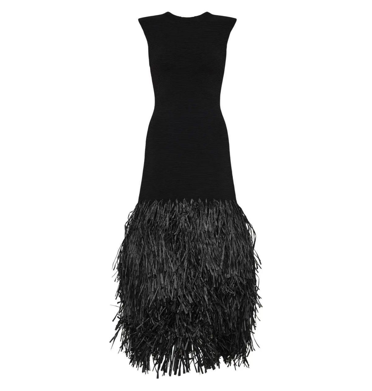 Aje Rushes Raffia Knit Midi Dress Black Size AU XS/US 2 photo 5