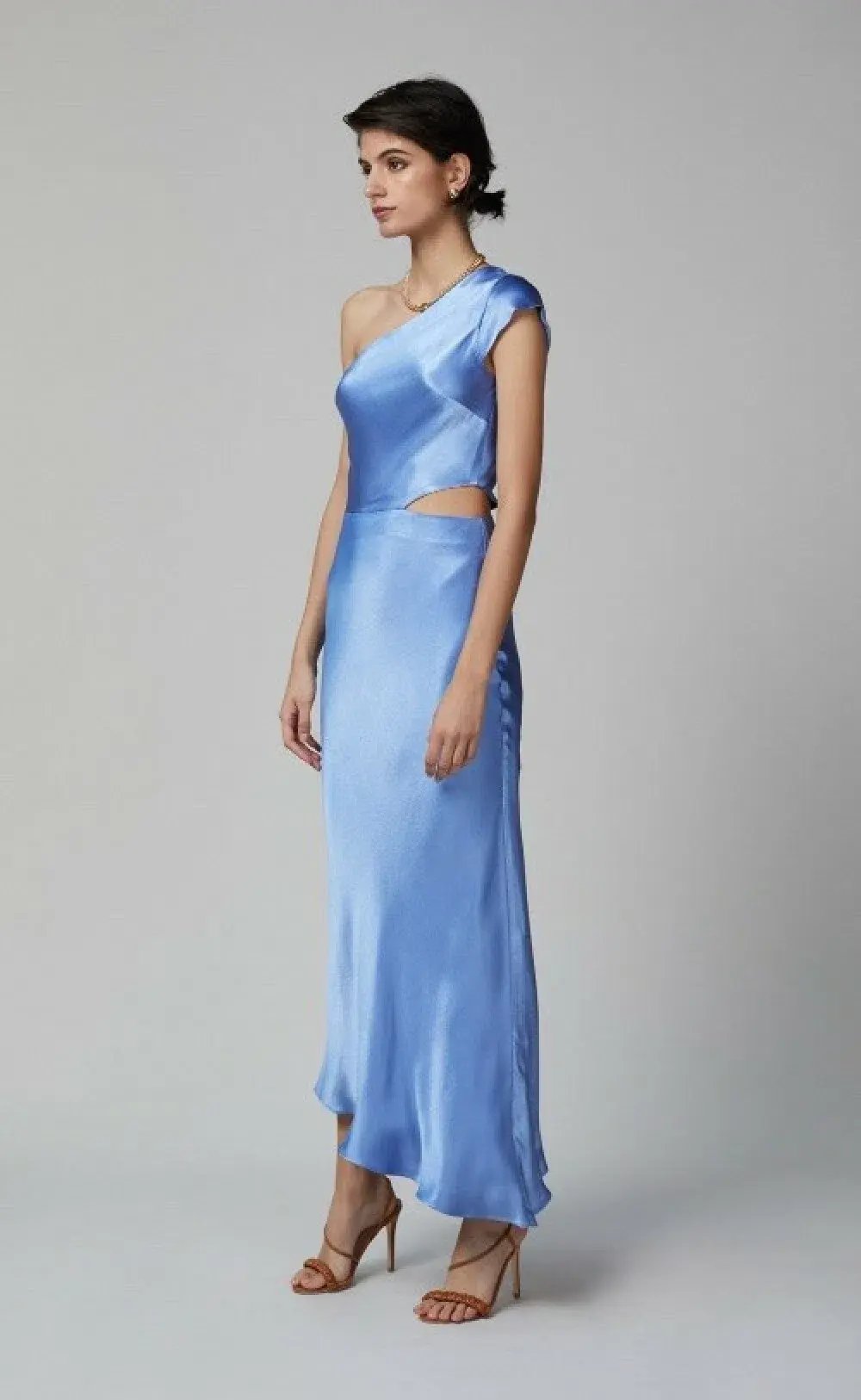Bec & Bridge Delphine Asymmetrical Midi Dress Blue Size 14 / XL photo 2