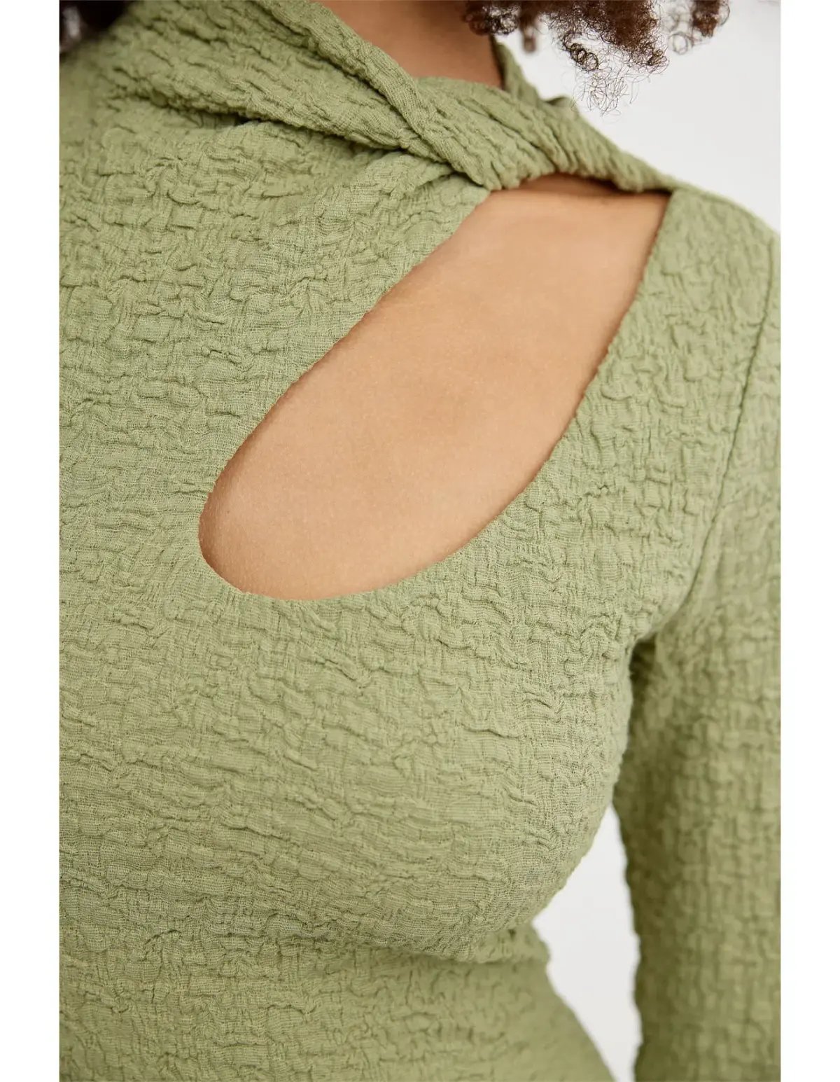 Significant Other Brielle Long Sleeve Midi Dress Sage Green Size 8 photo 4