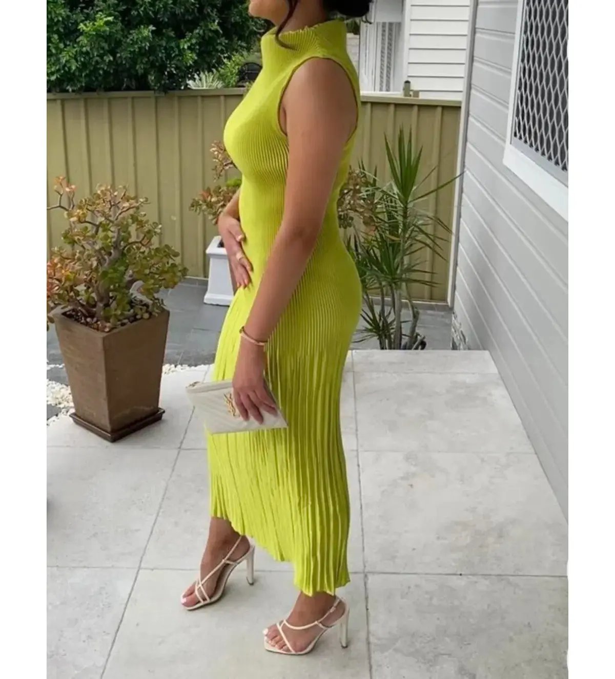 L'Idee Soiree Midi Dress Mojito Green Size S/AU 8 photo 3