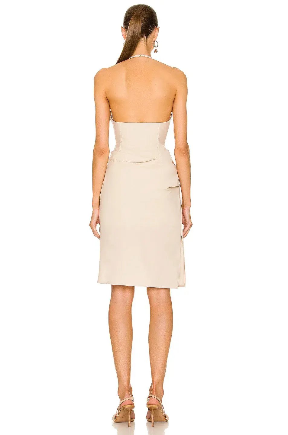 Jacquemus La Robe Hielo Dress Off-White Beige Size 10 photo 3