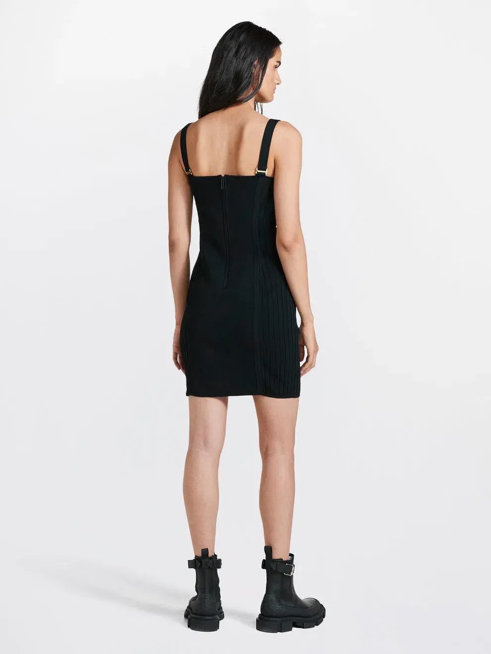 Dion Lee Laced Corset Dress Black Size S/Au 8 photo 3