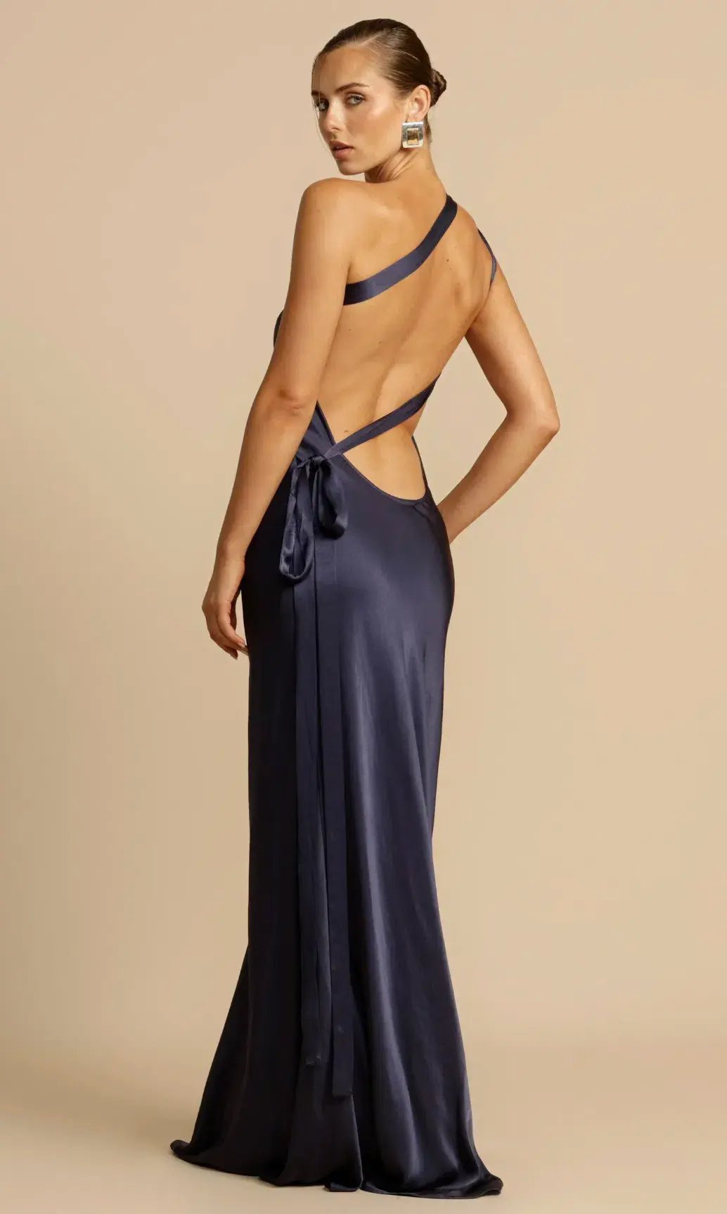 Arcina Ori Monique Gown Dress Navy Size 8 photo 2