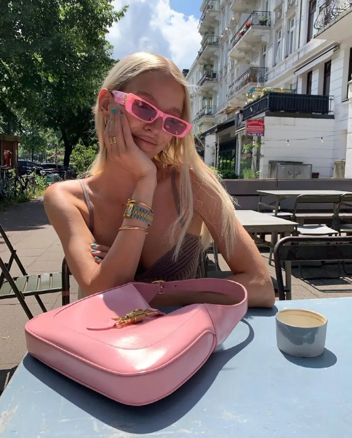 GUCCI Jackie 1961 Mini Bag Light Pink Leather photo 5