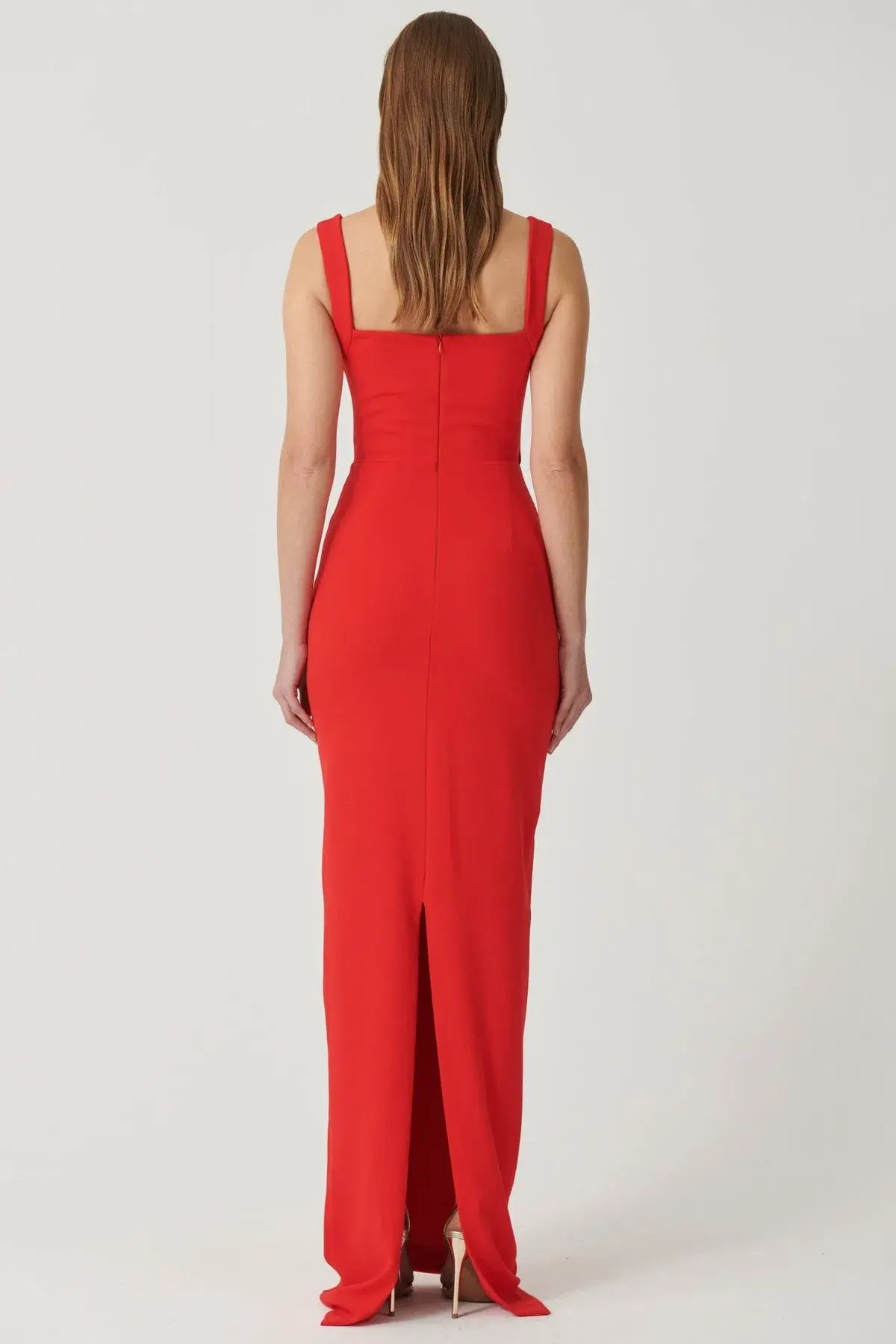 Effie Kats Marbella Gown in Cherry Red Size 12 photo 3