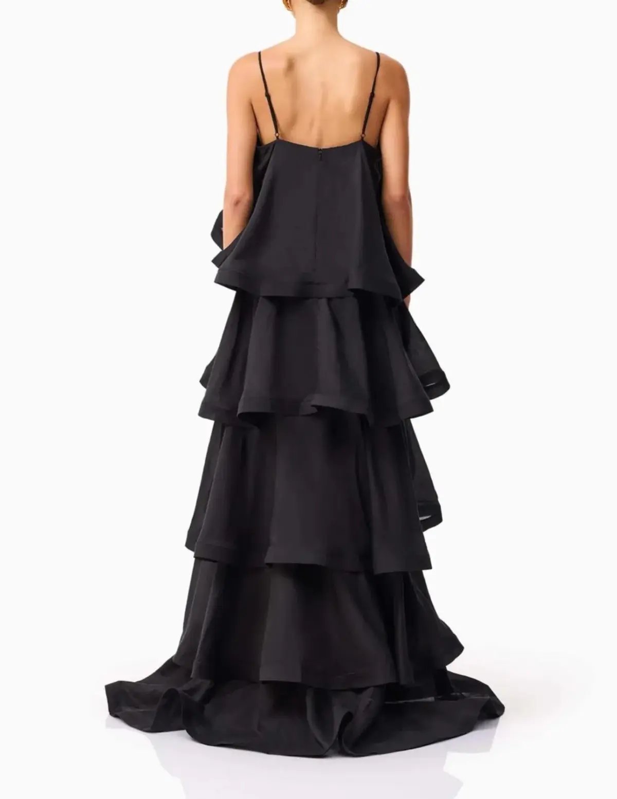 Elliatt Tilly 5 Tiered Maxi Dress in Black Size AU 8 photo 3