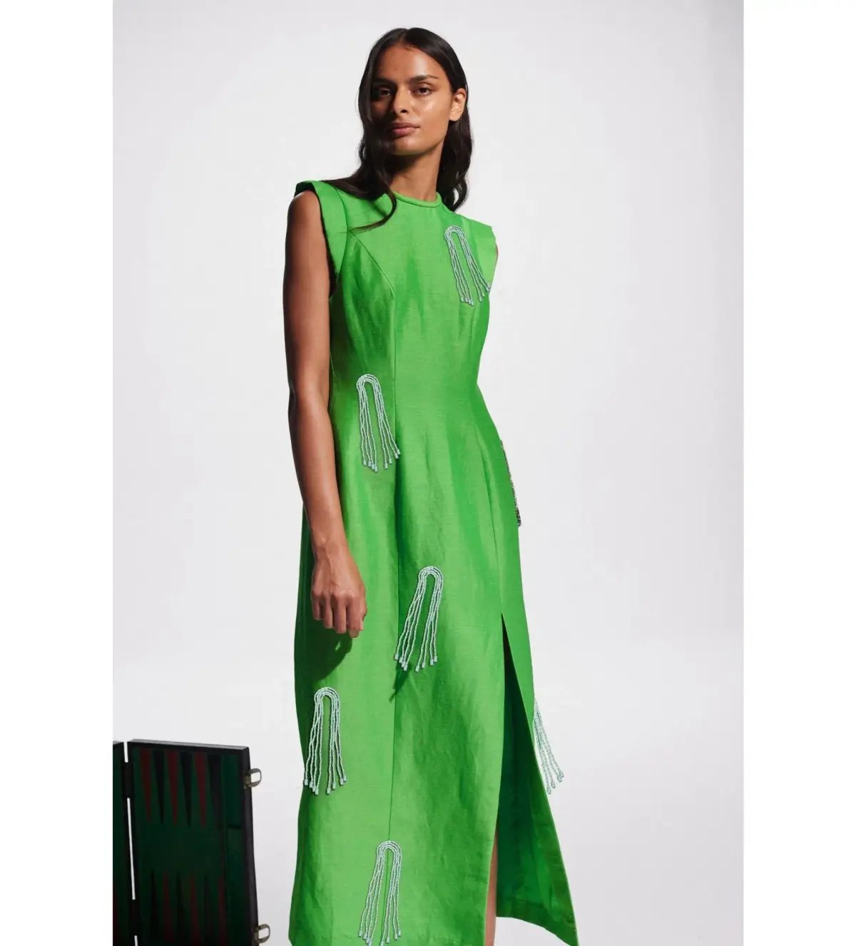 Alemais Dazzle Midi Dress Green Size AU 8 photo 4