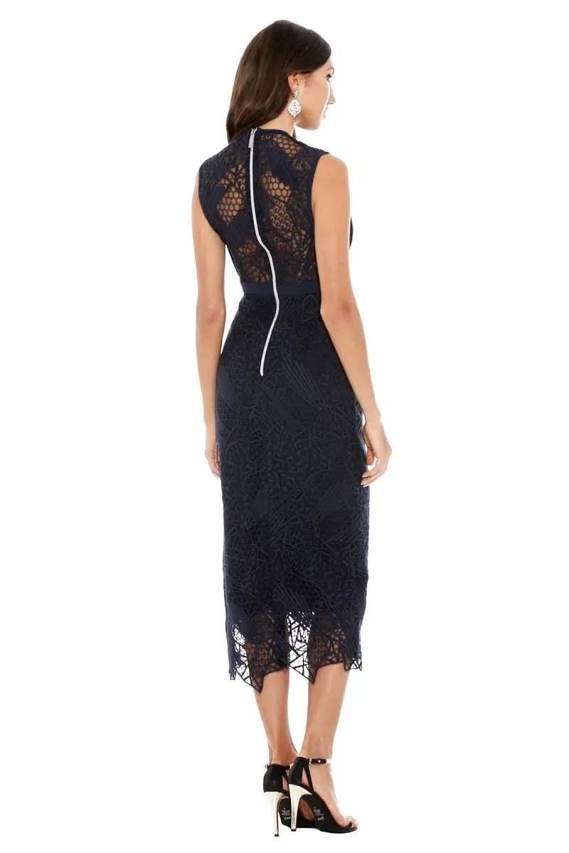 Manning Cartell Lace Midi Dress Navy Size 8 photo 3