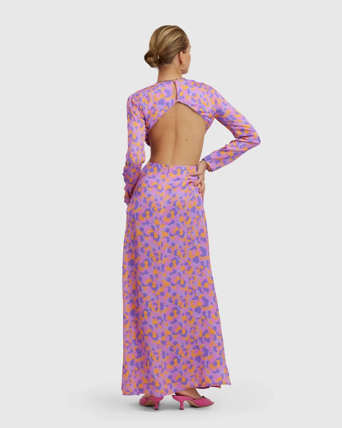 The Wolfgang Isle Maxi Dress Purple & Orange Size 8 photo 3