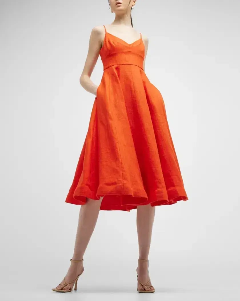 Zimmermann Wonderland Picnic Midi Dress Red Size 1 / AU 10 photo 2