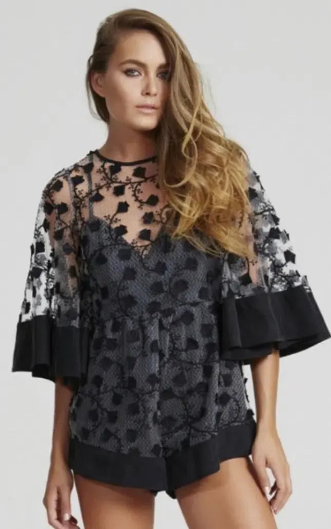 Alice McCall Gypsy Eyes Playsuit Black Size 6 photo 2