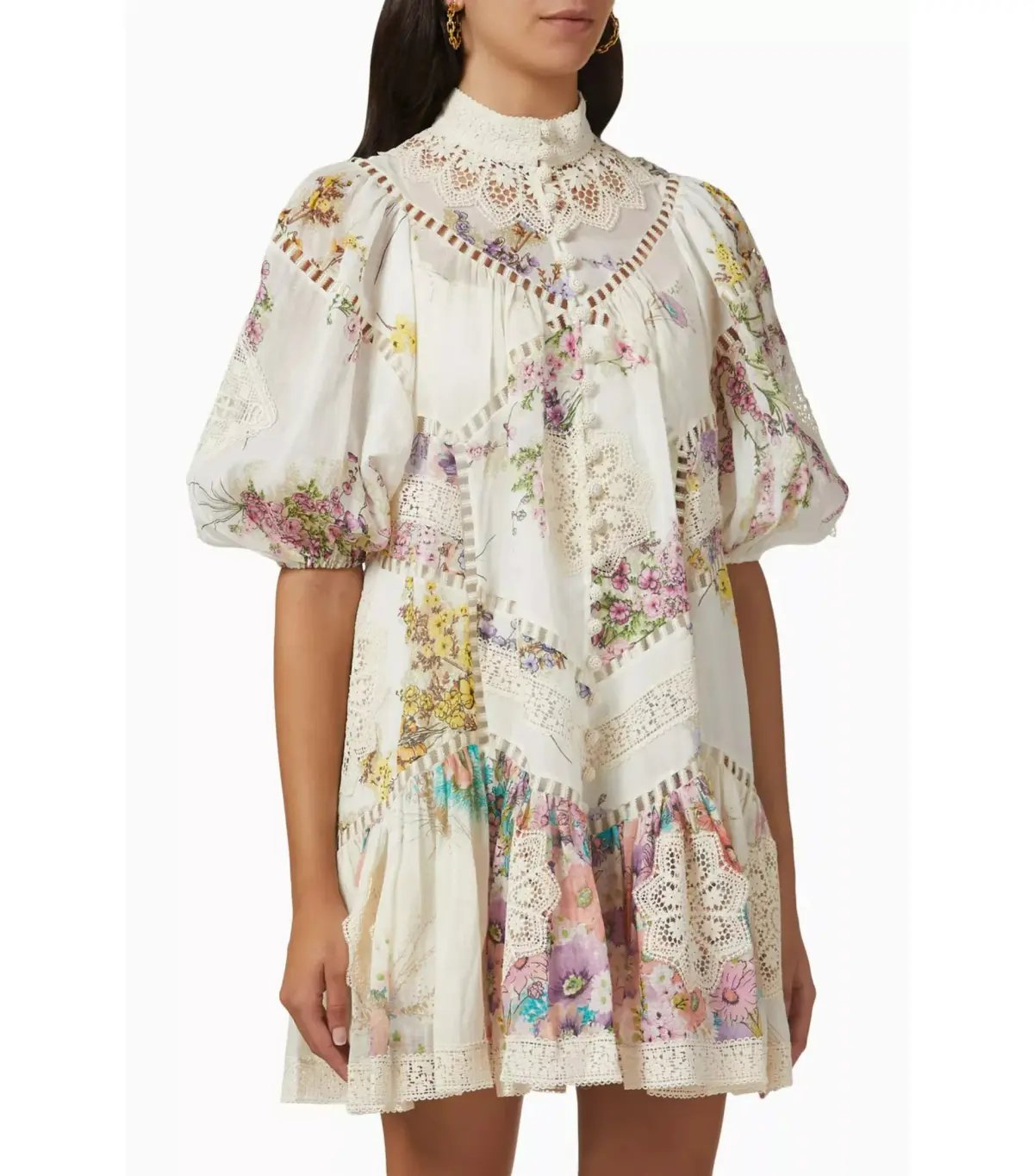 Zimmermann Jude Spliced Mini Dress in Ramie Size 2 / AU 12 photo 2