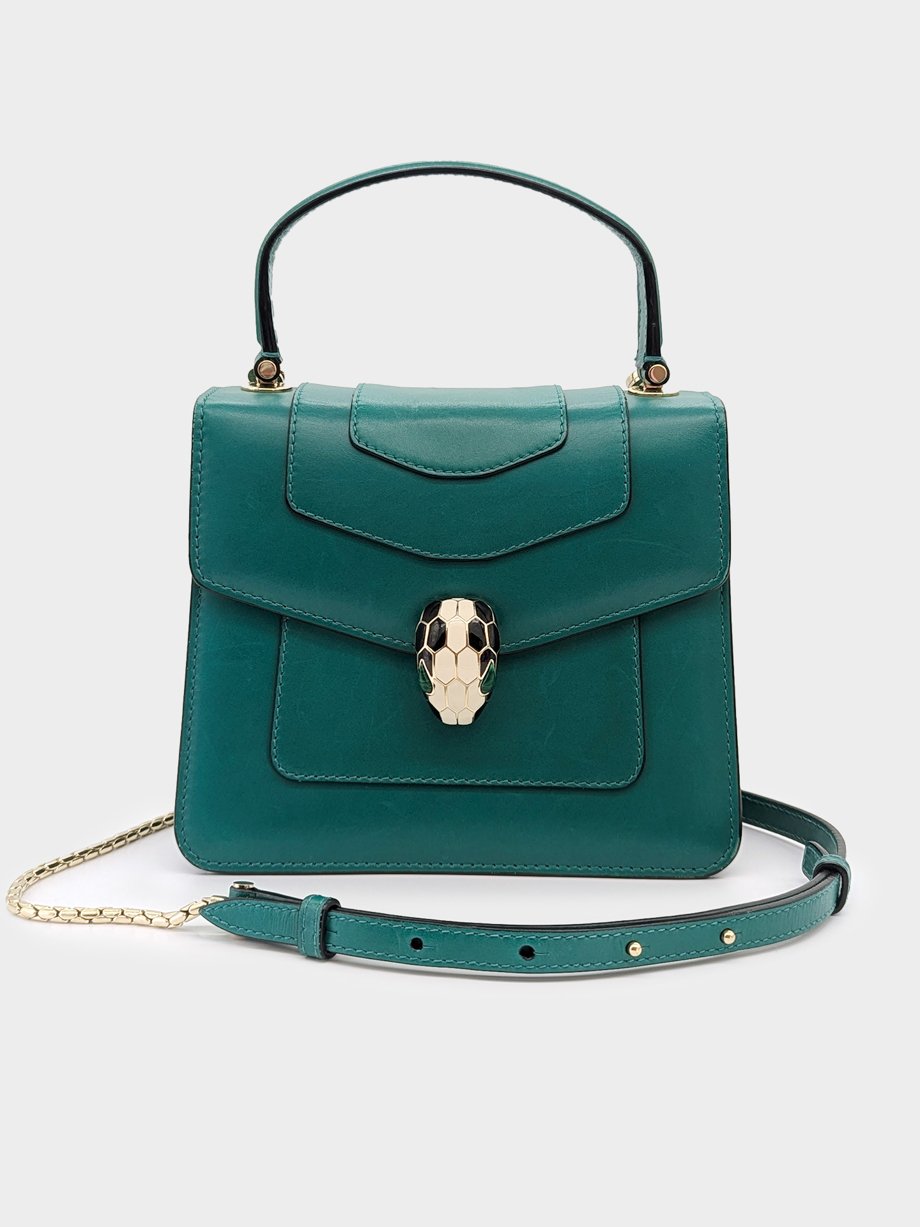 Bulgari Bvlgari Serpenti Forever Top Handle Bag - Emerald Green photo 4