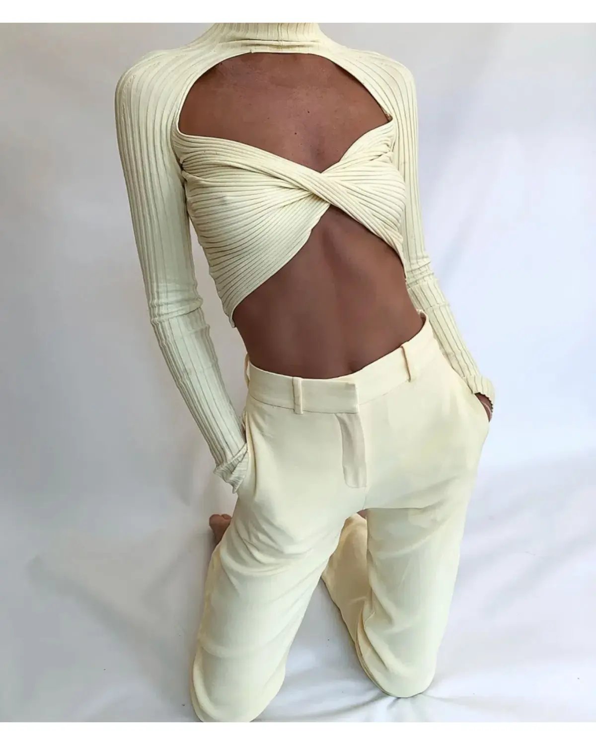 Dion Lee Cady Vented Trouser Yellow Size AU 6 photo 2