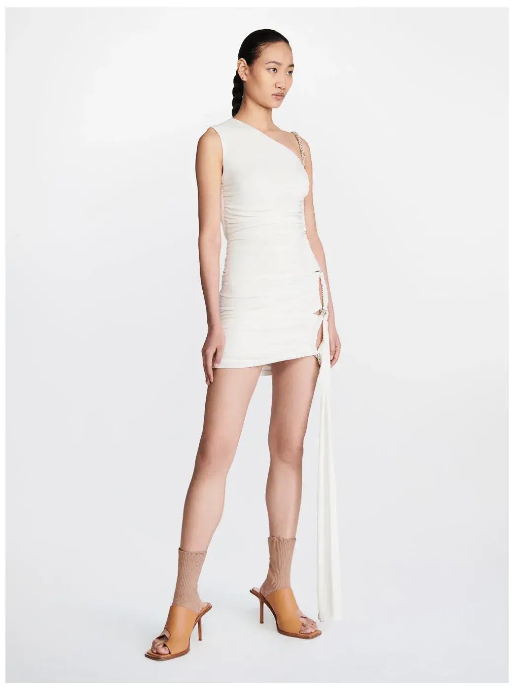 Dion Lee Barball Rope Asymmetric Dress Ivory Size 8 photo 2