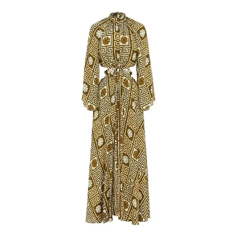 Alemais Dimi Cut Out Jacquard Midi Dress Multi Size 12 photo 3