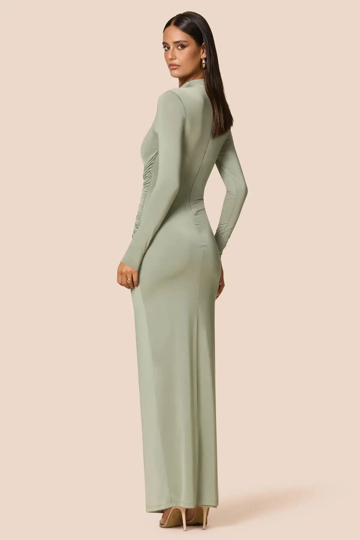 Love Nookie Kaia L/S Maxi Dress Sage Size 10 photo 2