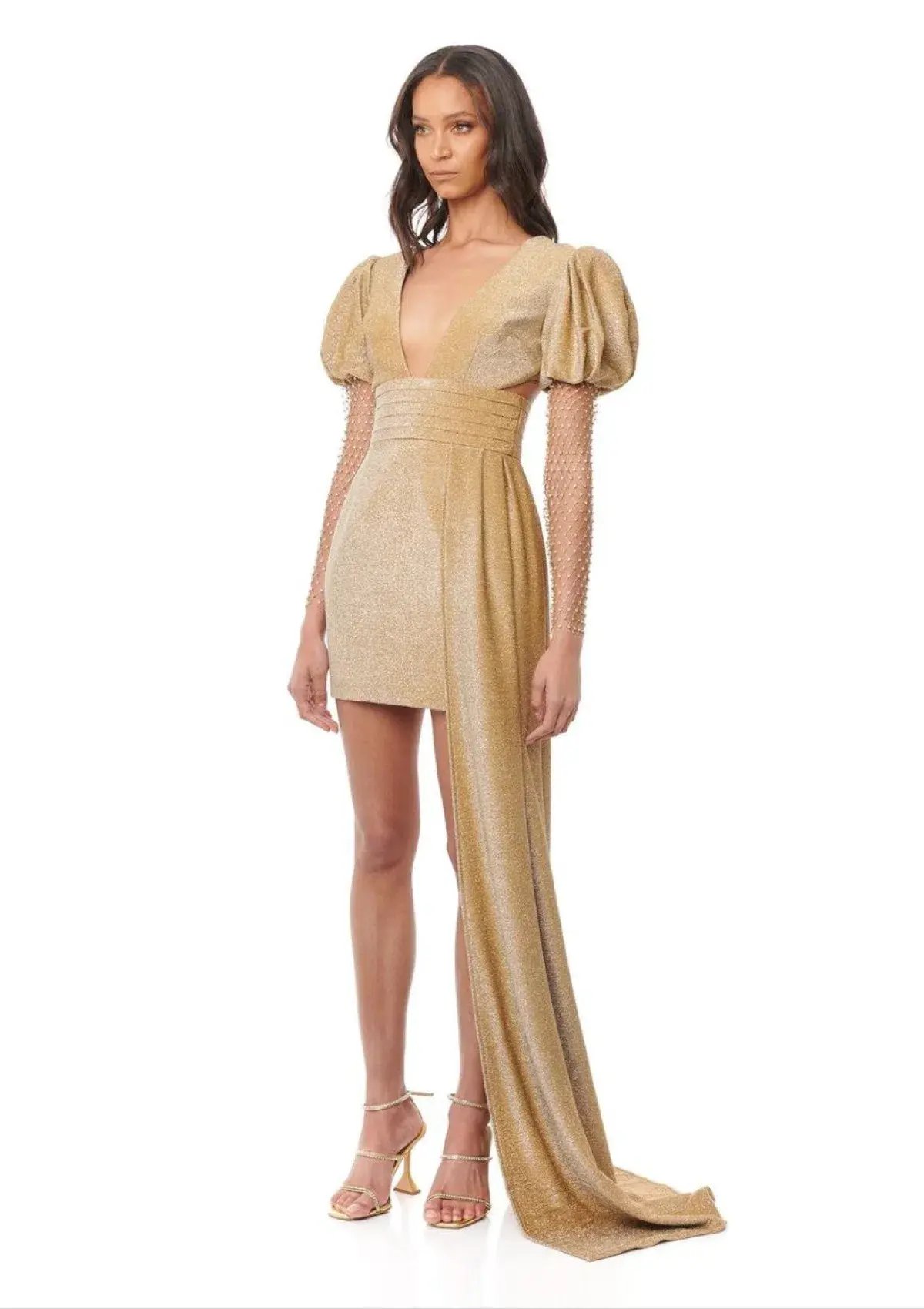 Eliya The Label Carla Mini Dress in Gold Size X-Small / AU 6 photo 2