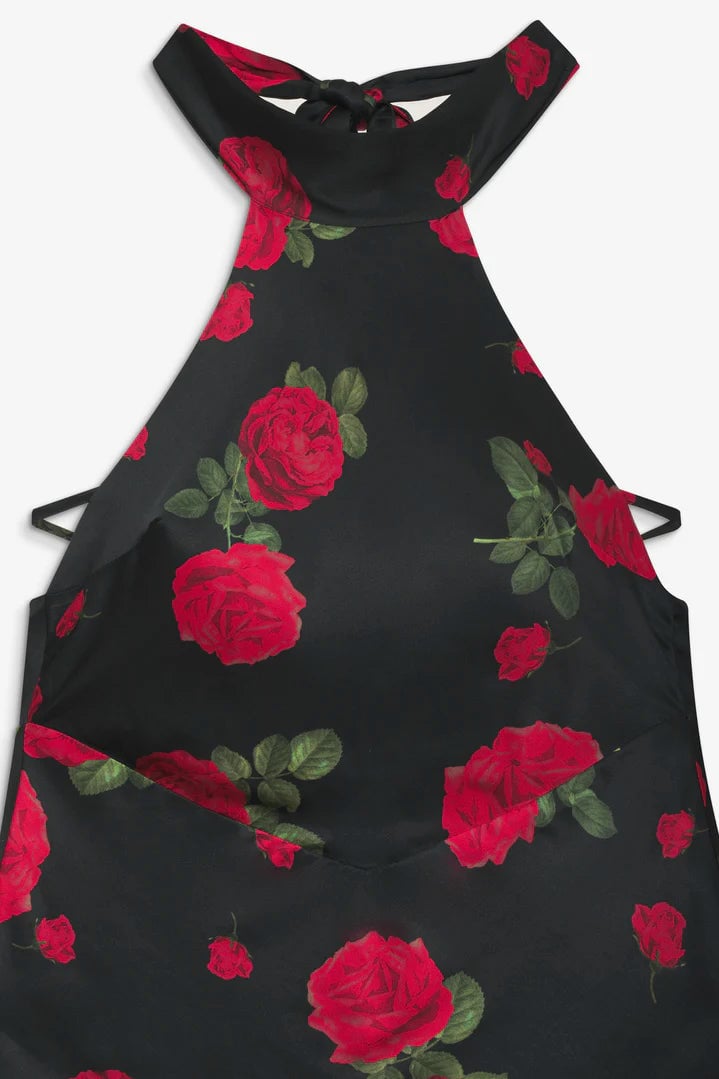 FOR LOVE & LEMONS ASTORIA MAXI DRESS - BLACK MULTI photo 11