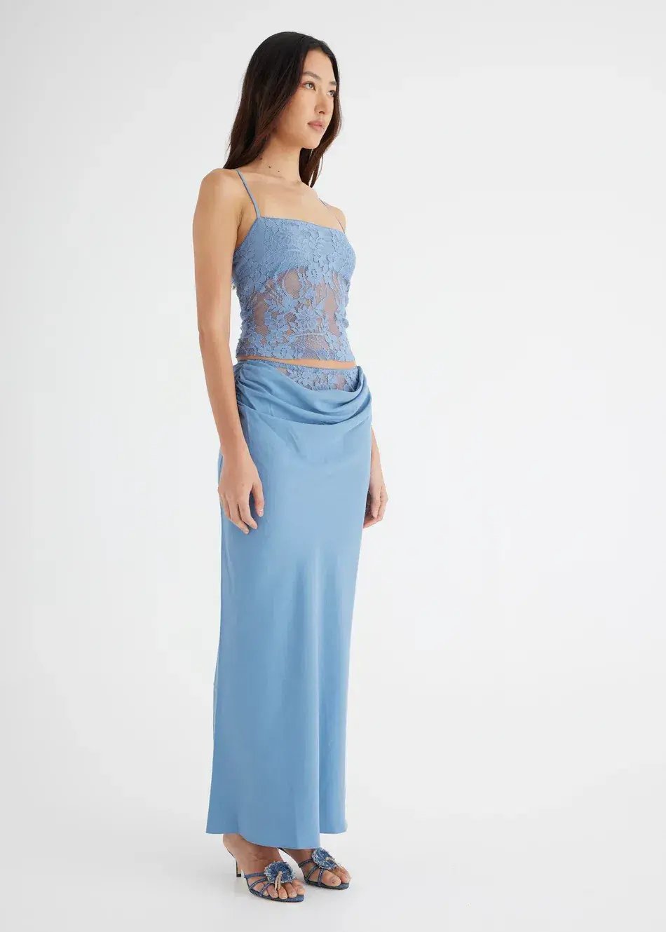 Benni Miko Cami Top and Skirt Set Storm Blue Size AU 8 photo 2