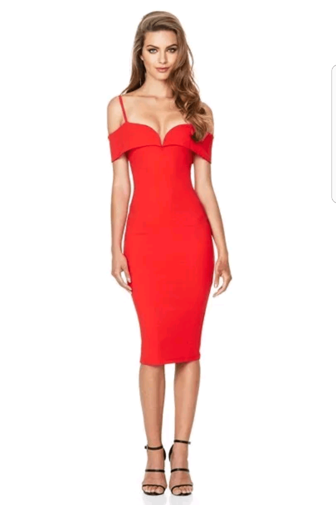 Love Nookie Red Midid dress size 6 photo 4