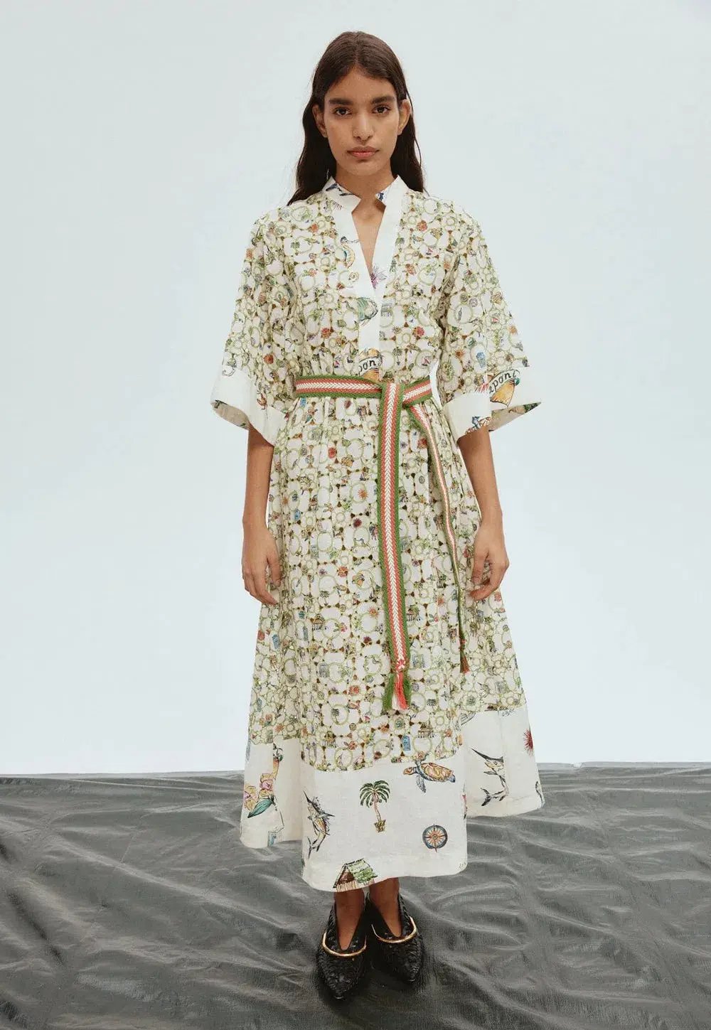 Alemais Sunset Broderie Midi Dress Multi Size 8 photo 2