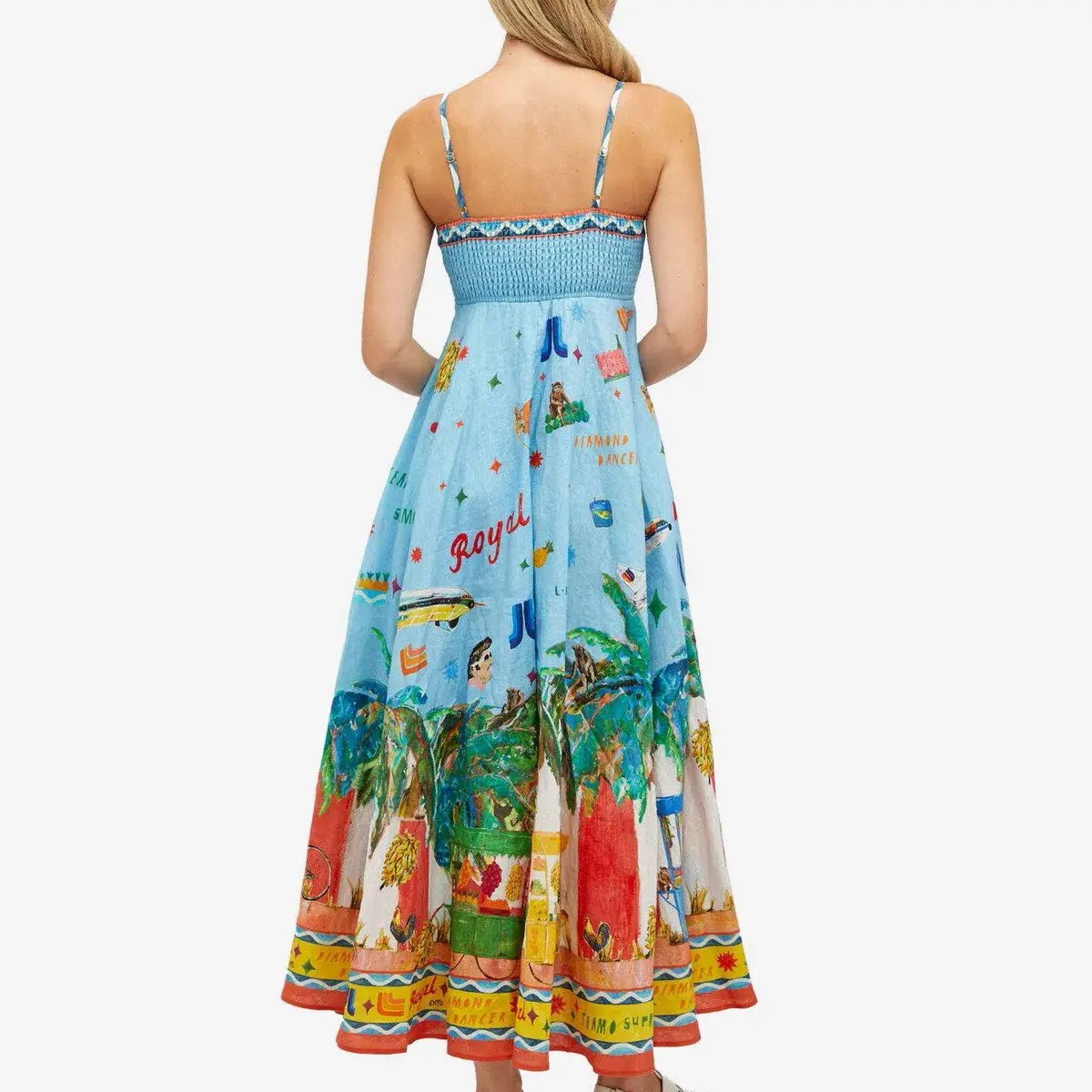 ALEMAIS All Aboard Midi Sundress Size 10 Au photo 8