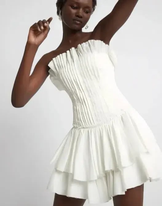Aje Utopia Mini Dress White Size 10 photo 2