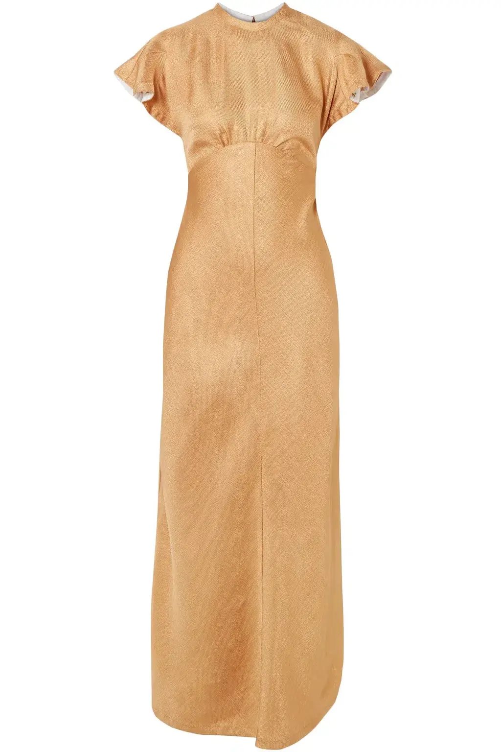 Zimmerman Frill Sleeve Maxi Dress Gold Size 10 photo 3