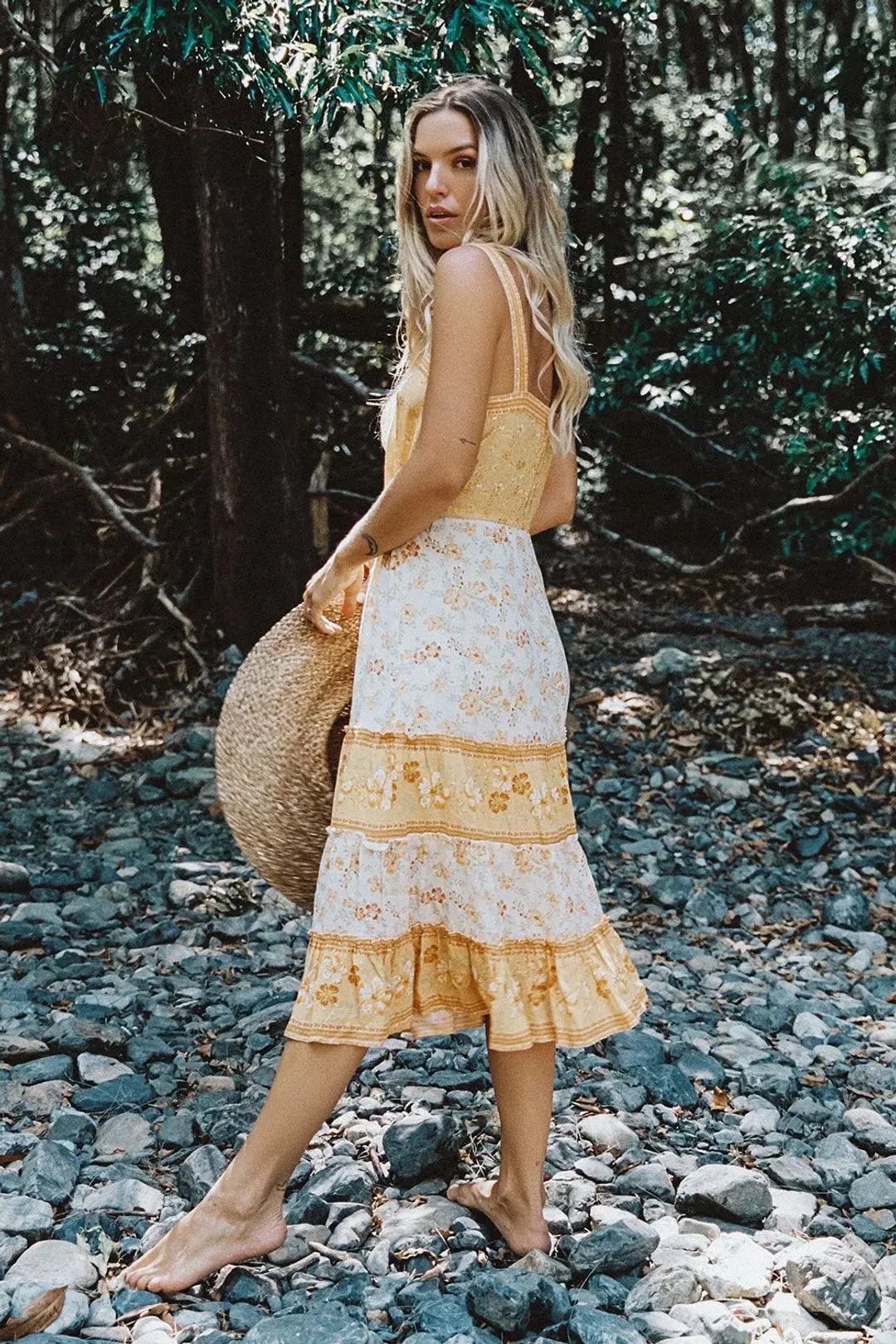 Spell & The Gypsy Arnhem Lily Sundress Lemon Drop Size AU 6 photo 5