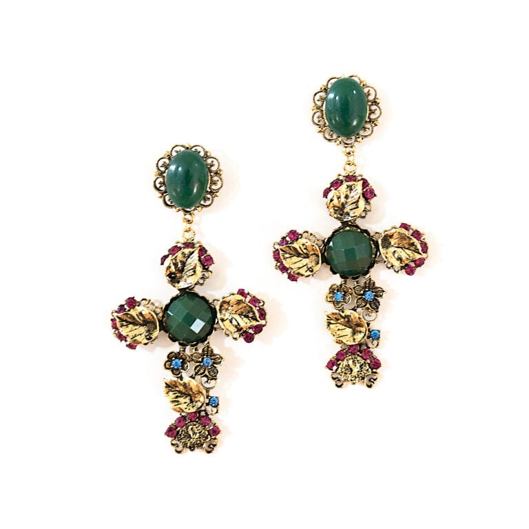 Ashlee Lauren Sofia Cross Earrings photo 3