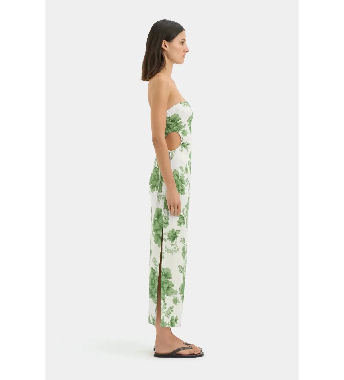 Sir the Label Gardella Strapless Midi Dress Frisa Print Size 0 AU 6 photo 2