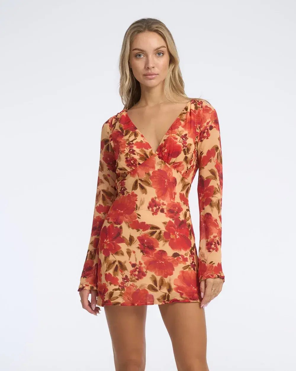 Isabelle Quinn Evelyn Mini Dress in Camellia Floral Print Size AU 8 photo 2