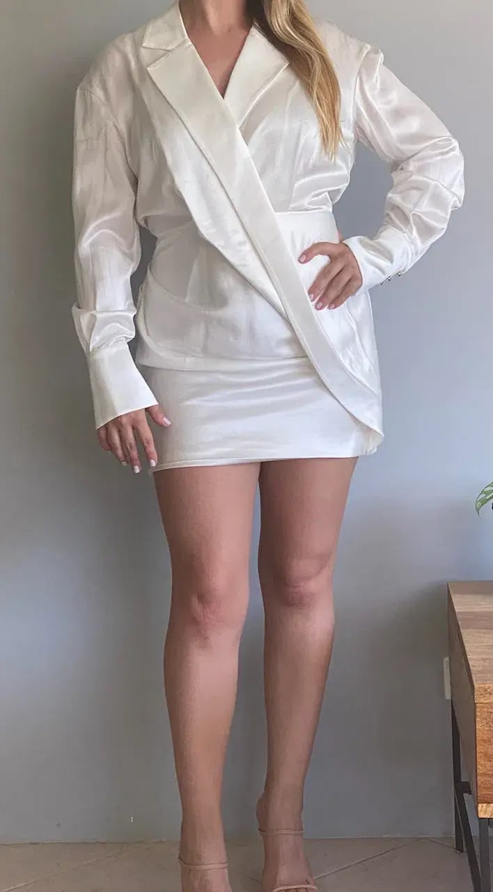 Acler Woodbine Mini Dress Ivory Size 10 photo 2