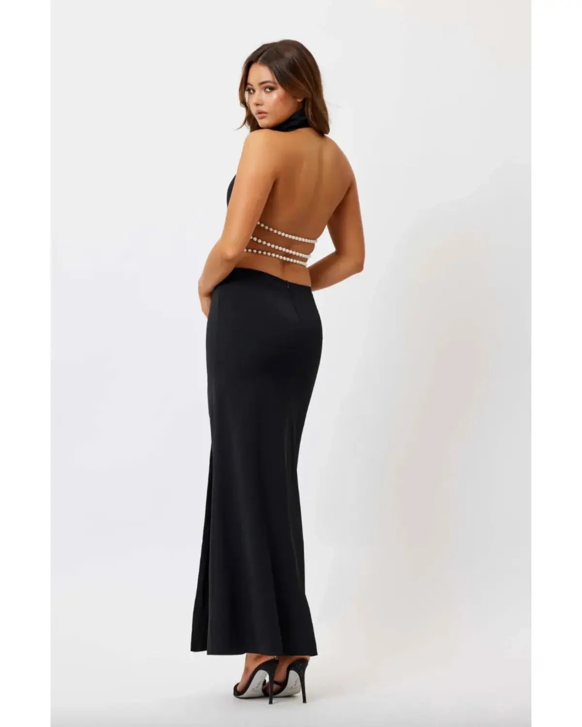 Bianca & Bridgett Sara Pearl Dress Black Size AU 8 photo 2