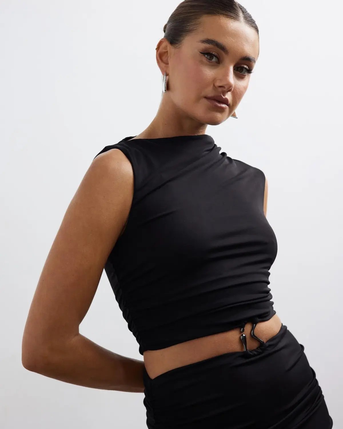 Lover Collins Ring Front Maxi Dress Black Size 10 photo 2