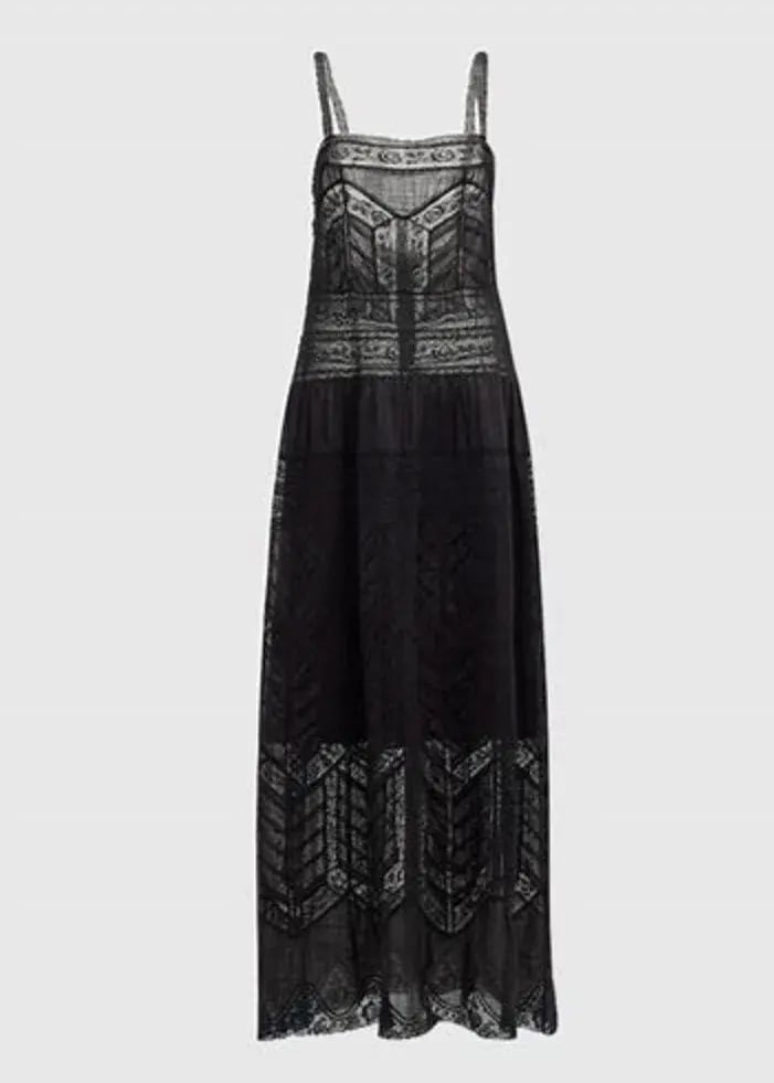 Zimmermann Halliday Lace Trim Slip Dress Black Size 3 / AU 14 photo 3